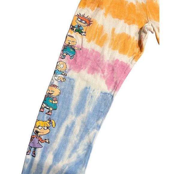 Rugrats Sweatpants WMNS 1X Tie Dye Nickelodeon Pink Tommy Spring Easter Colorful - Picture 2 of 8